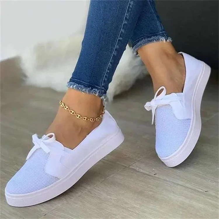 Casual gebreide slip-on sneakers voor dames